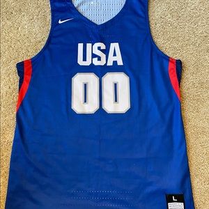 USA Basketball Jersey - Sz. Large - No. 00